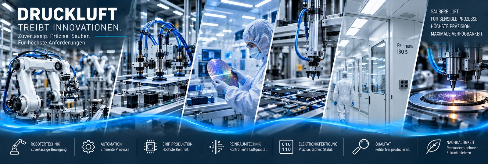 Drucklufttechnik im industriellen Einsatz