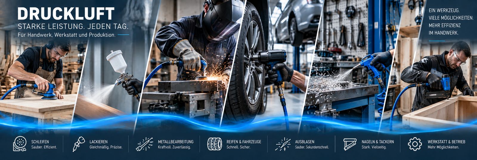 Drucklufttechnik im industriellen Einsatz