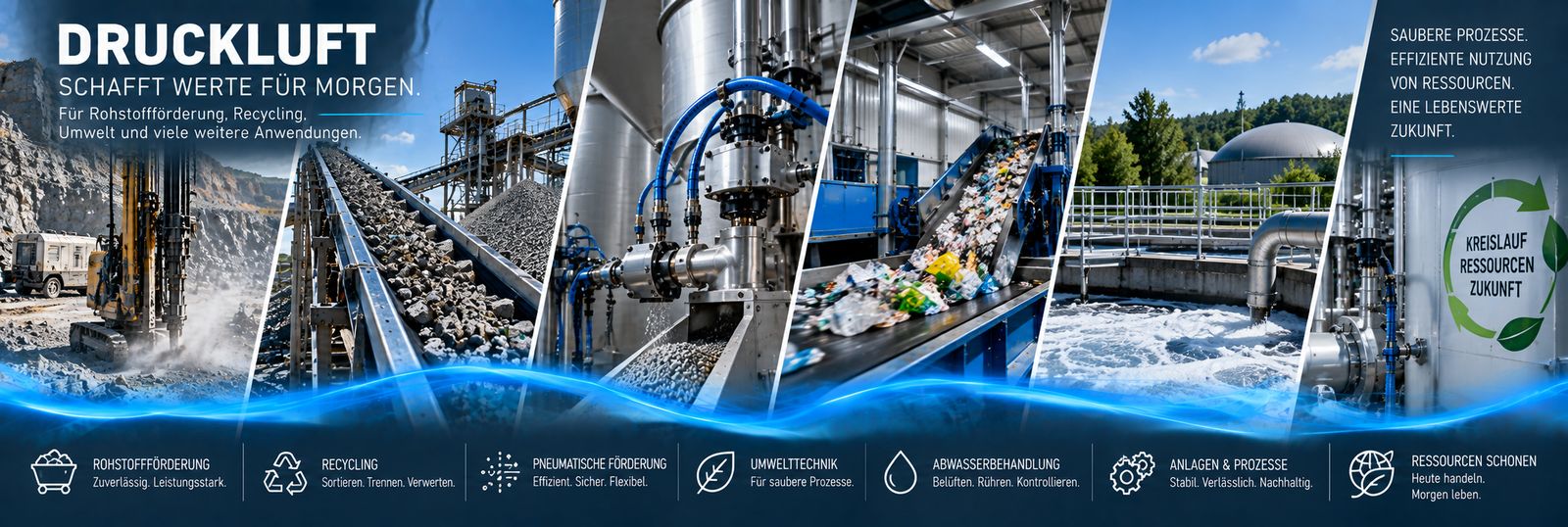 Drucklufttechnik im industriellen Einsatz